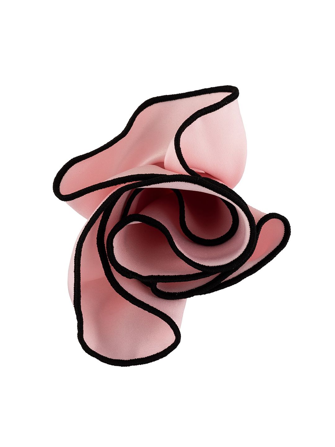 The Tie Hub Men Pink Solid Pocket Round