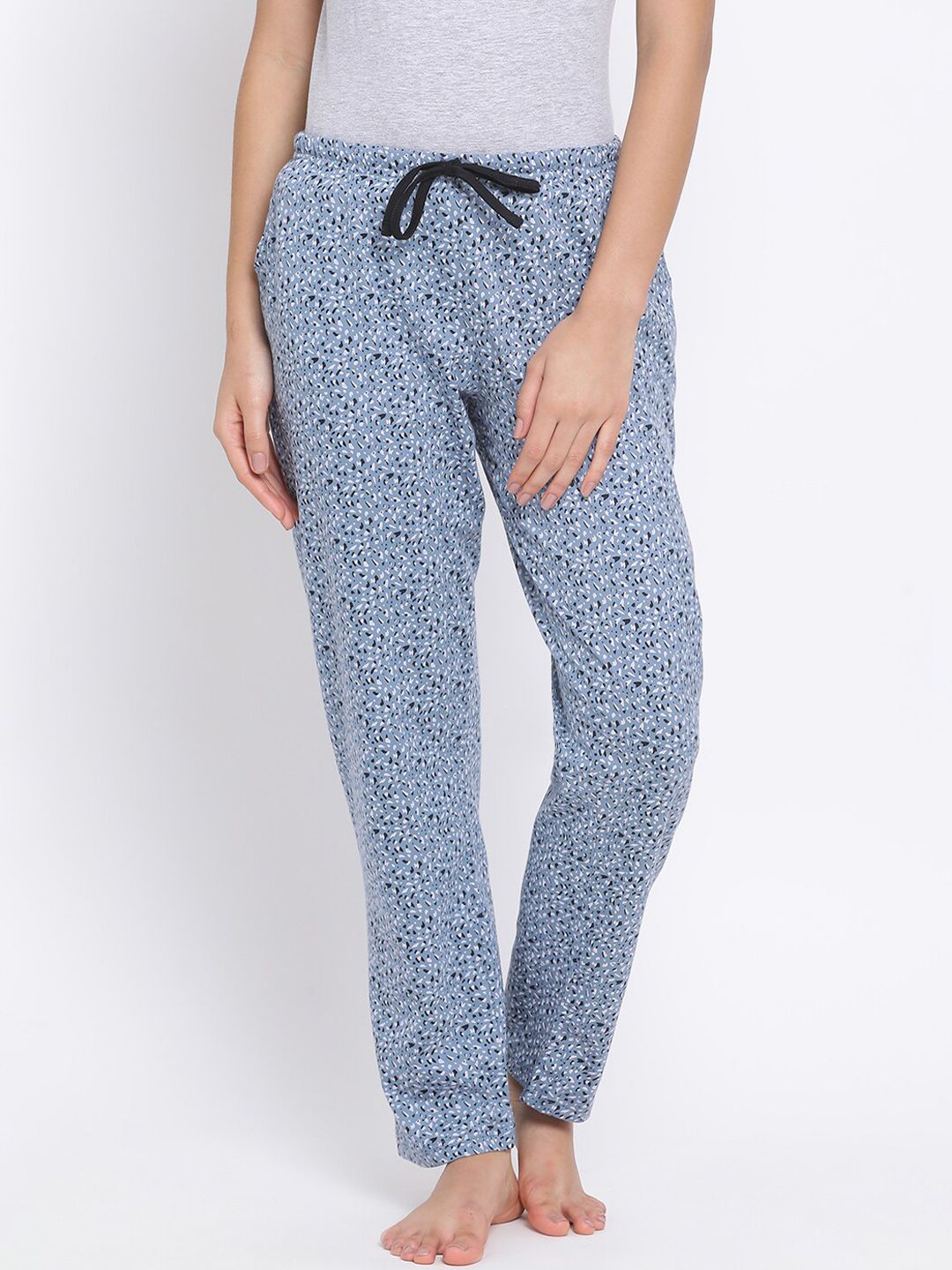 Kanvin Women Blue Printed Lounge Pants Price in India