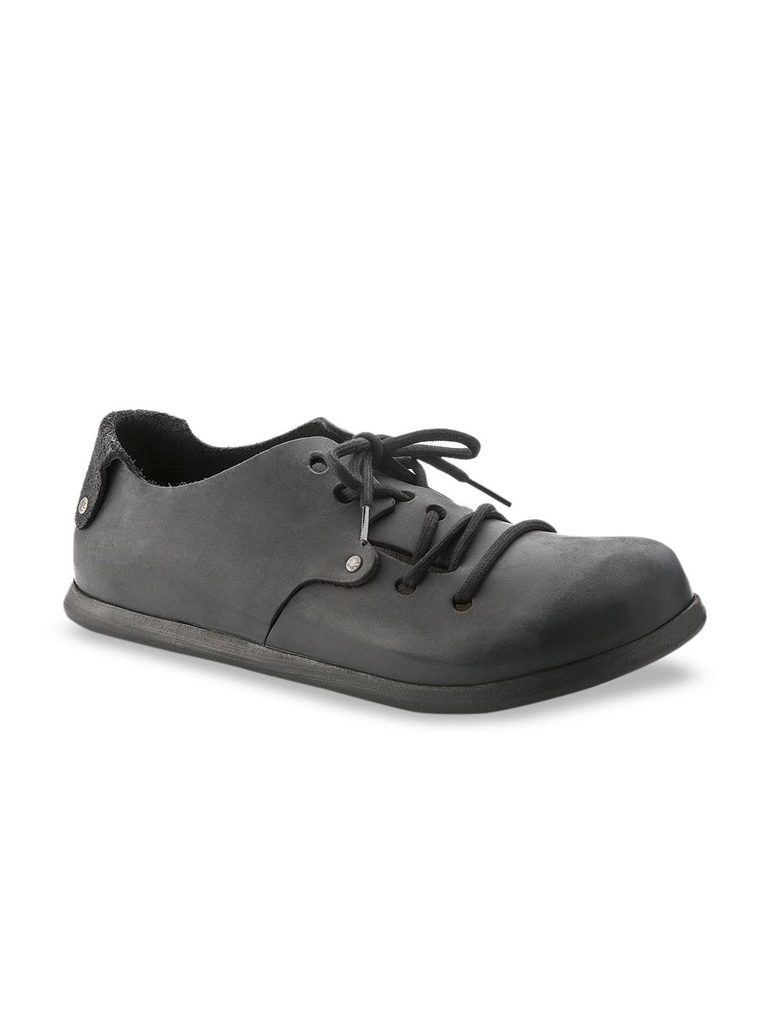 Birkenstock Montana Black Regular Width Oiled Leather Lace-Up Shoes