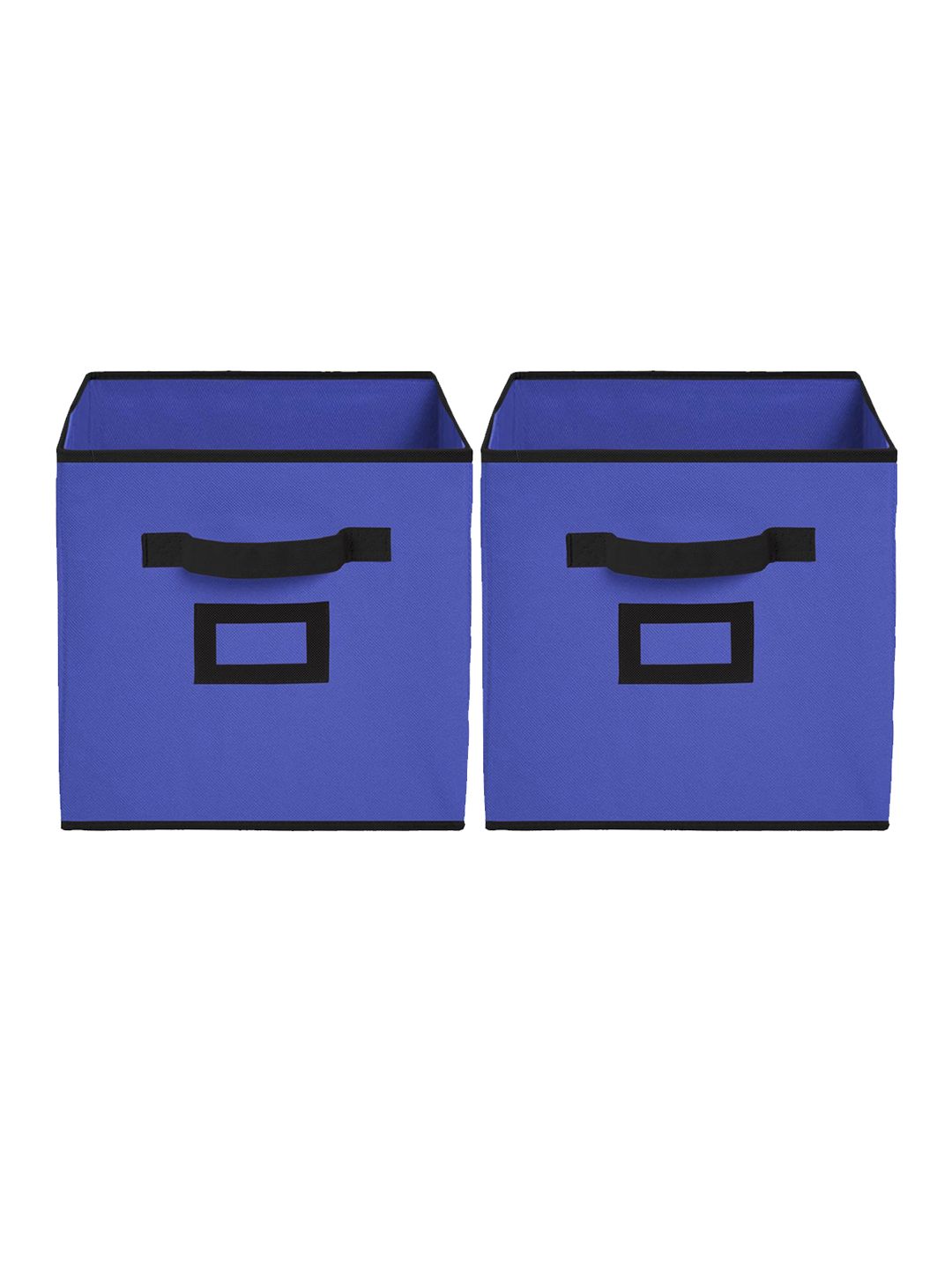 Kuber Industries Set Of 2 Blue Solid Foldable Storage Replacement Drawers With Handles Price in India