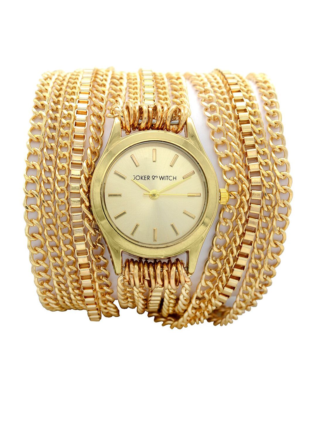 JOKER & WITCH Women Gold-Toned Analogue Watch AMWW88 Price in India