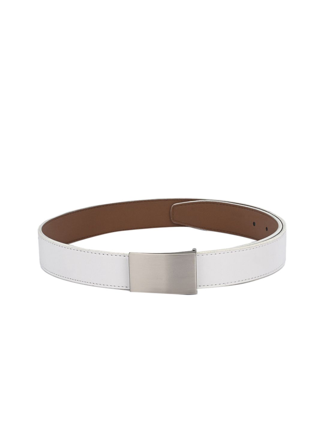 Calvadoss Women White Solid Belt Price in India