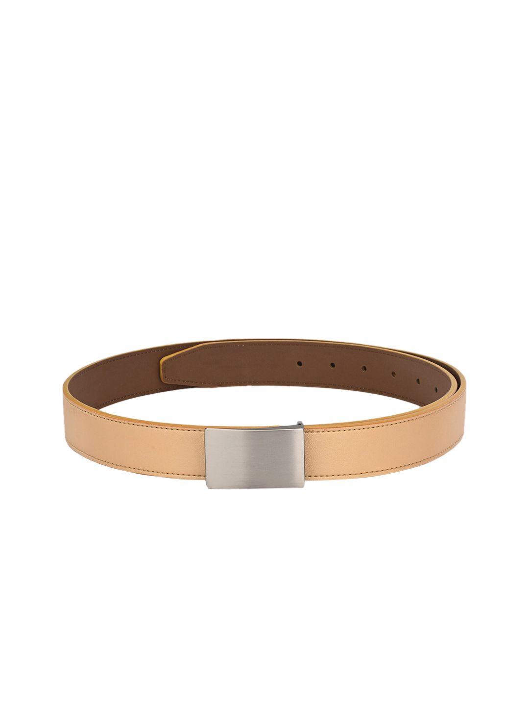 Calvadoss Women Peach-Coloured Solid Belt Price in India