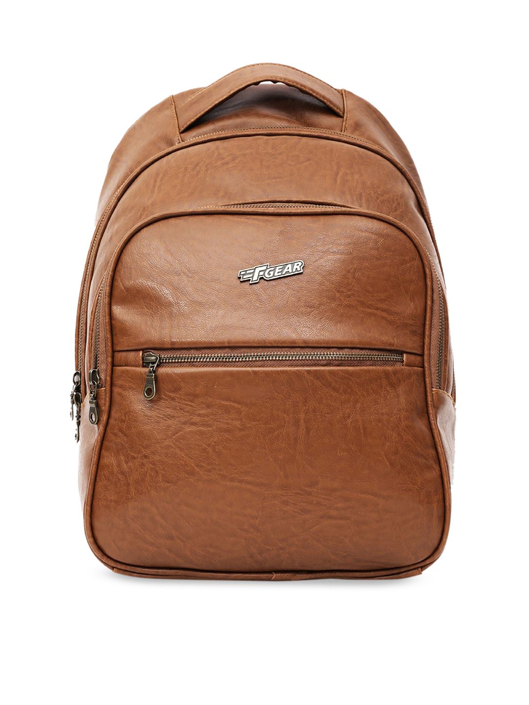 F Gear Unisex Camel Brown Solid Backpack Price in India