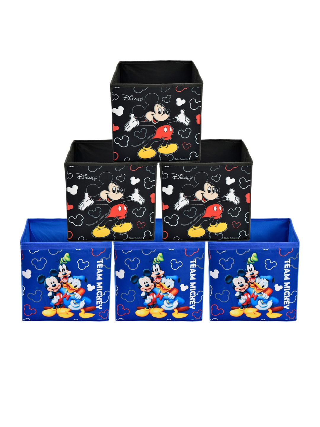 Kuber Industries Set Of 6 Disney Printed Foldable Storage Boxes With Handles Price in India