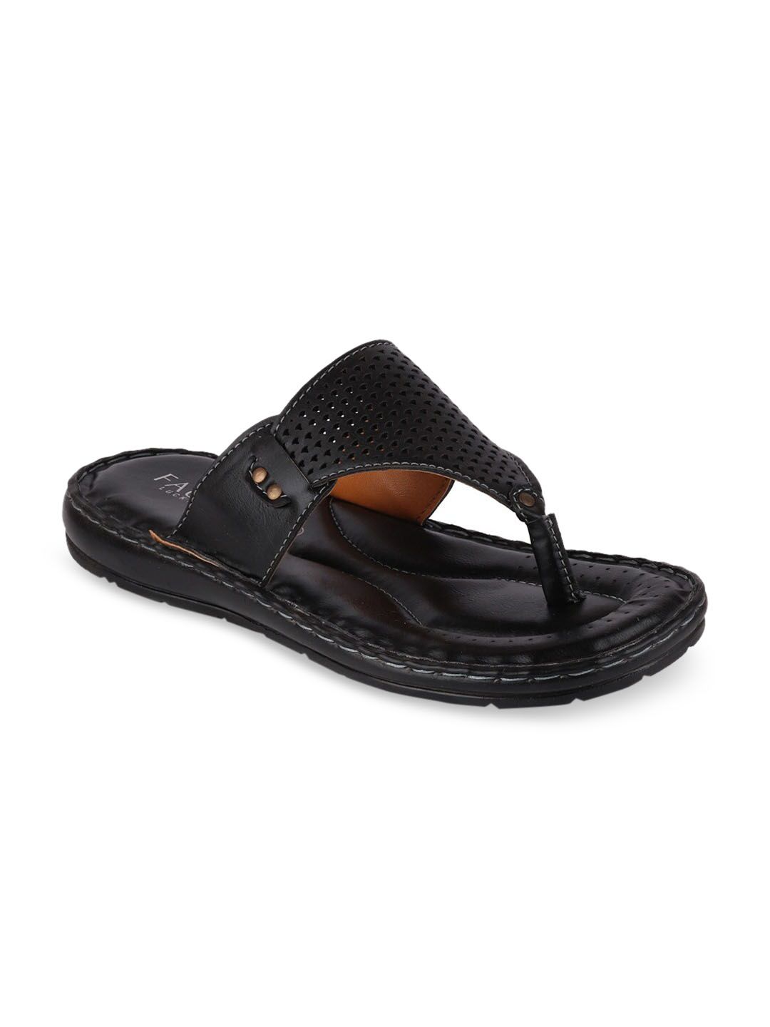 FAUSTO Men Black Comfort Sandals