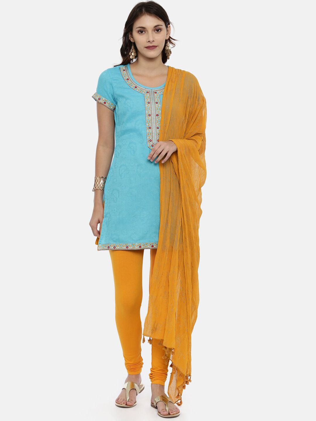 Souchii Women Mustard Solid Dupatta Price in India