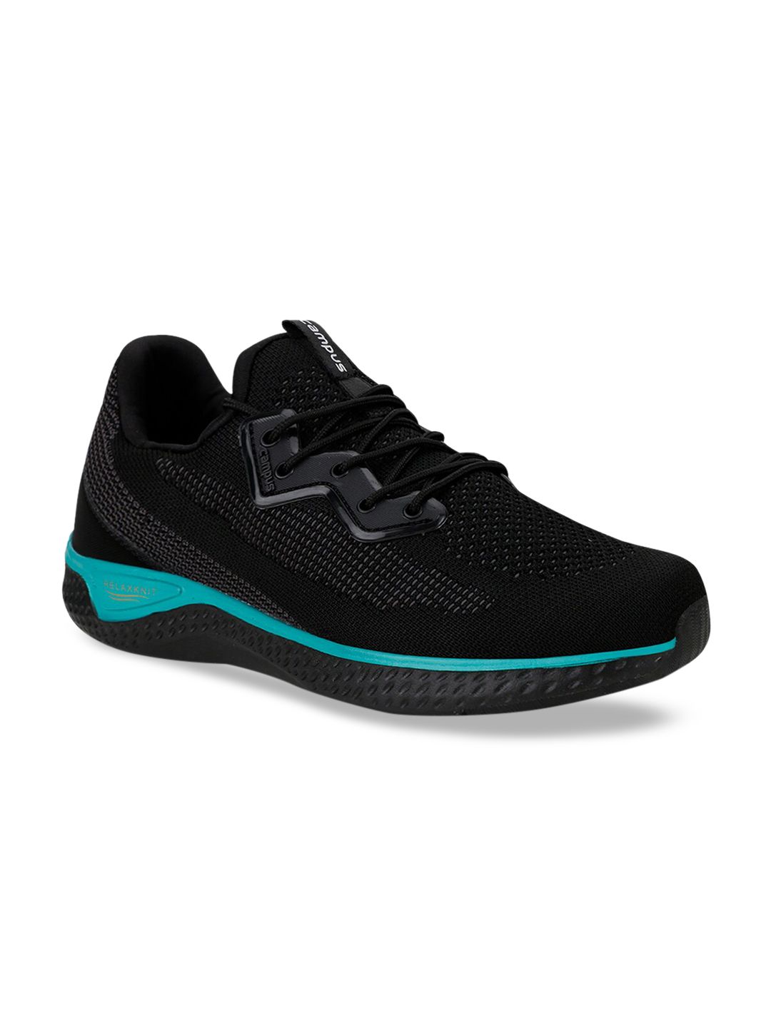 Campus Men Black & Turquoise Blue CAMPUS ADMON Running Shoes