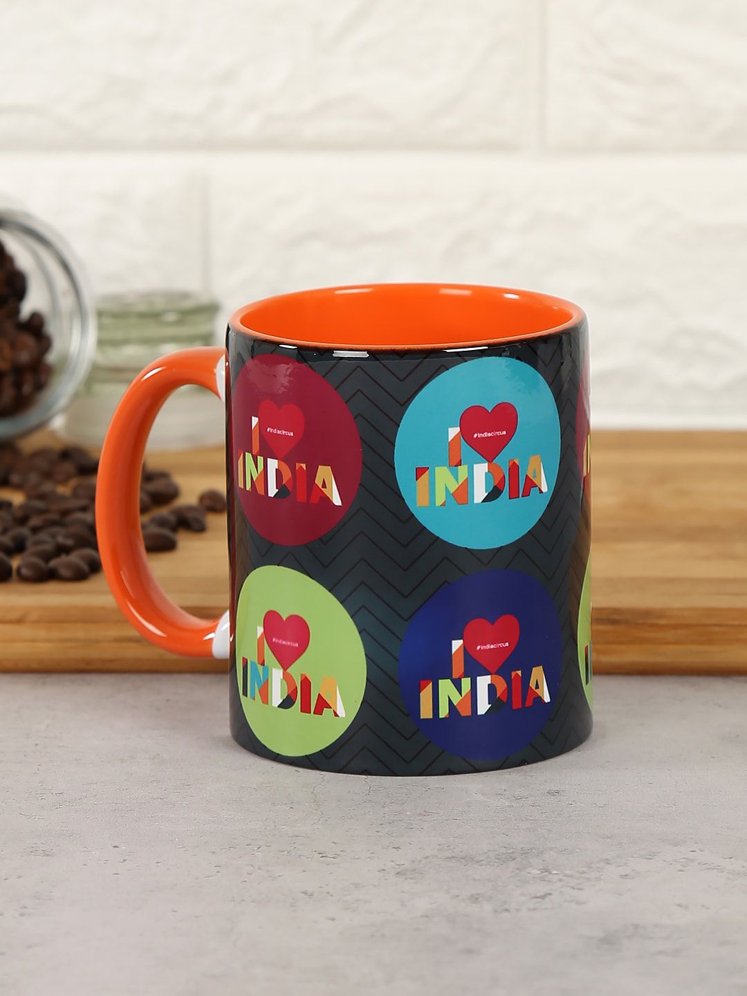 India Circus by Krsnaa Mehta Multi-Coloured Printed Coffee Mug Price in India