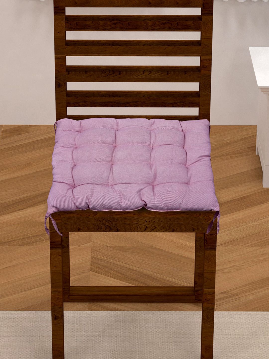 Clasiko Pink Solid Chair Pad Price in India
