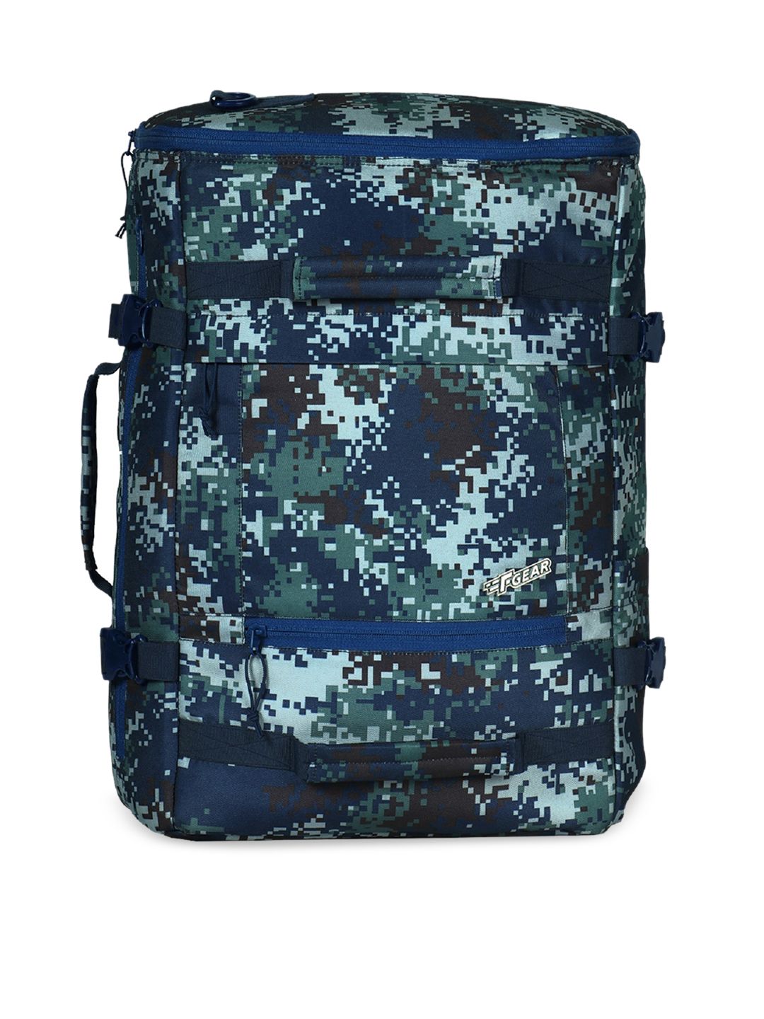 F Gear Unisex Blue & Brown Camouflage Backpack Price in India