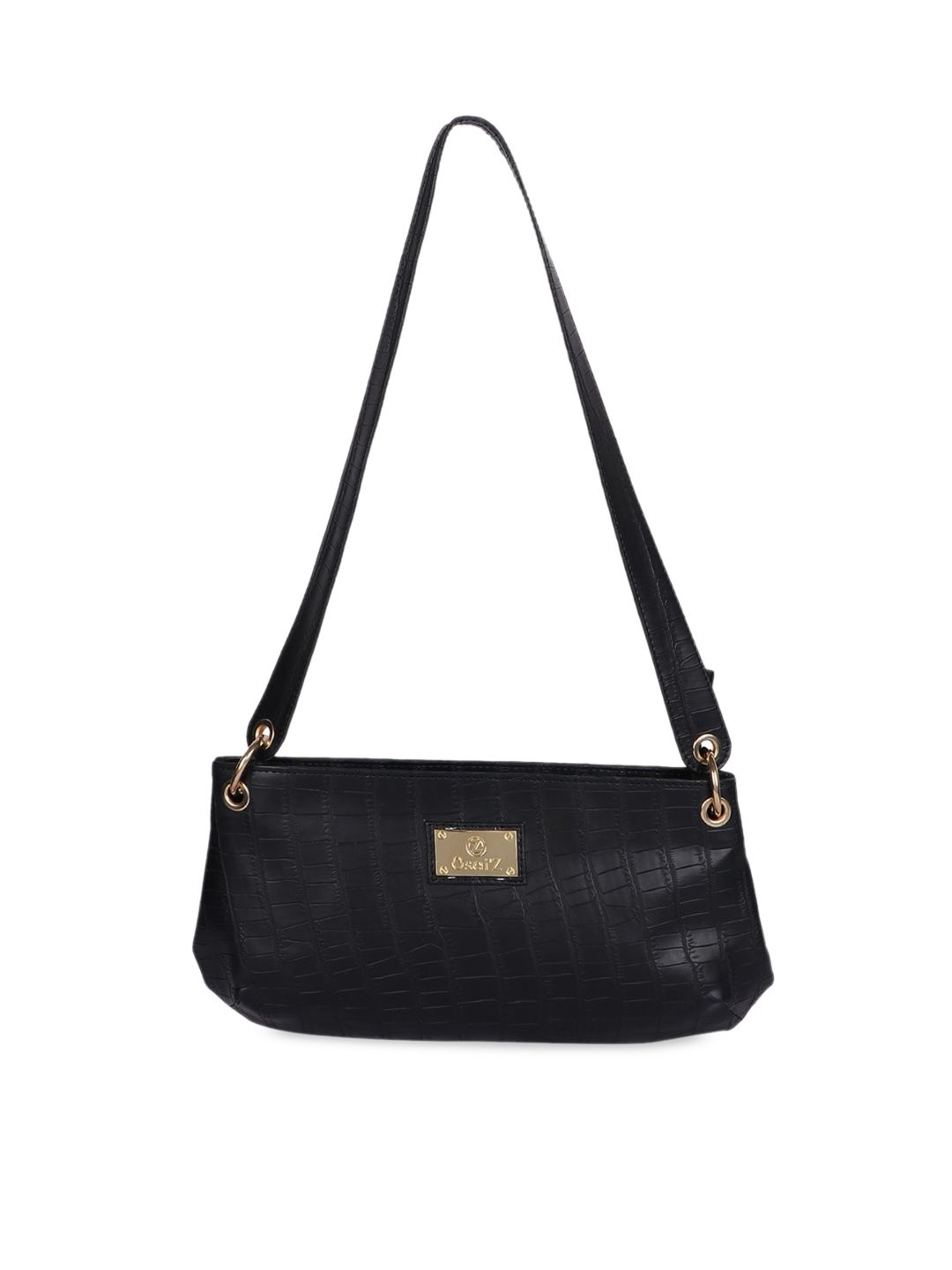 OsaiZ Black Textured Sling Bag Price in India