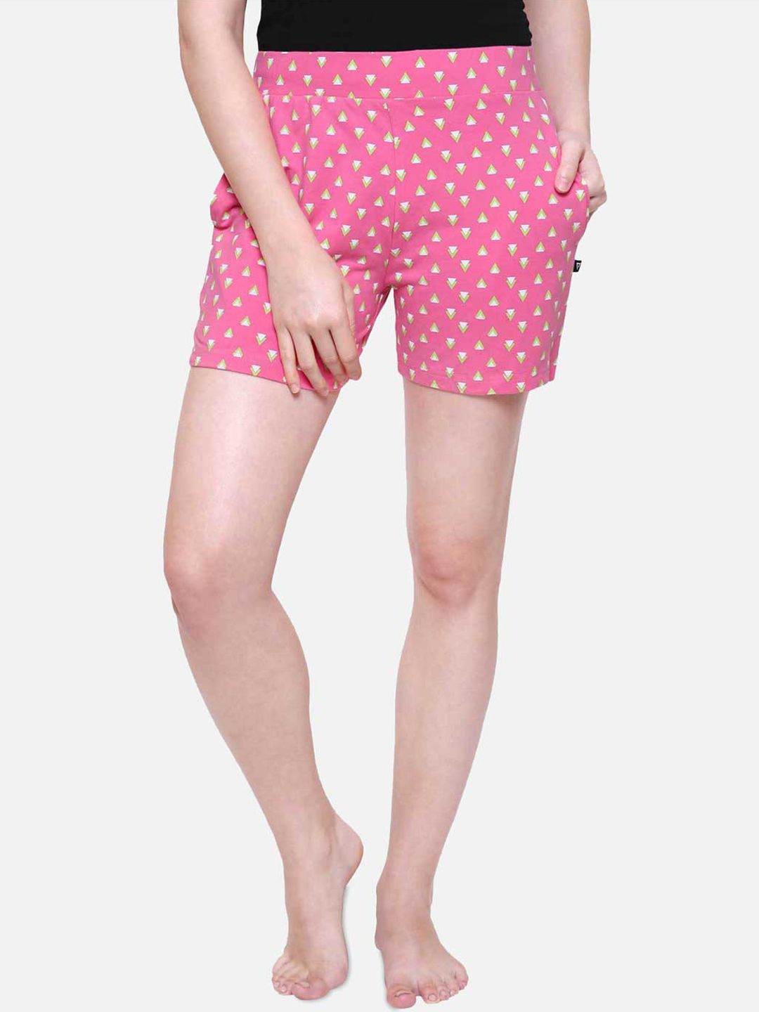 PROTEENS Women Pink Printed Lounge Shorts Price in India