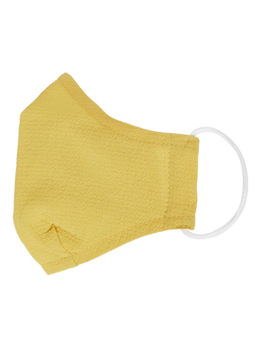 Imfashini Women Yellow Solid 2-Ply Reusable Cloth Masks Price in India