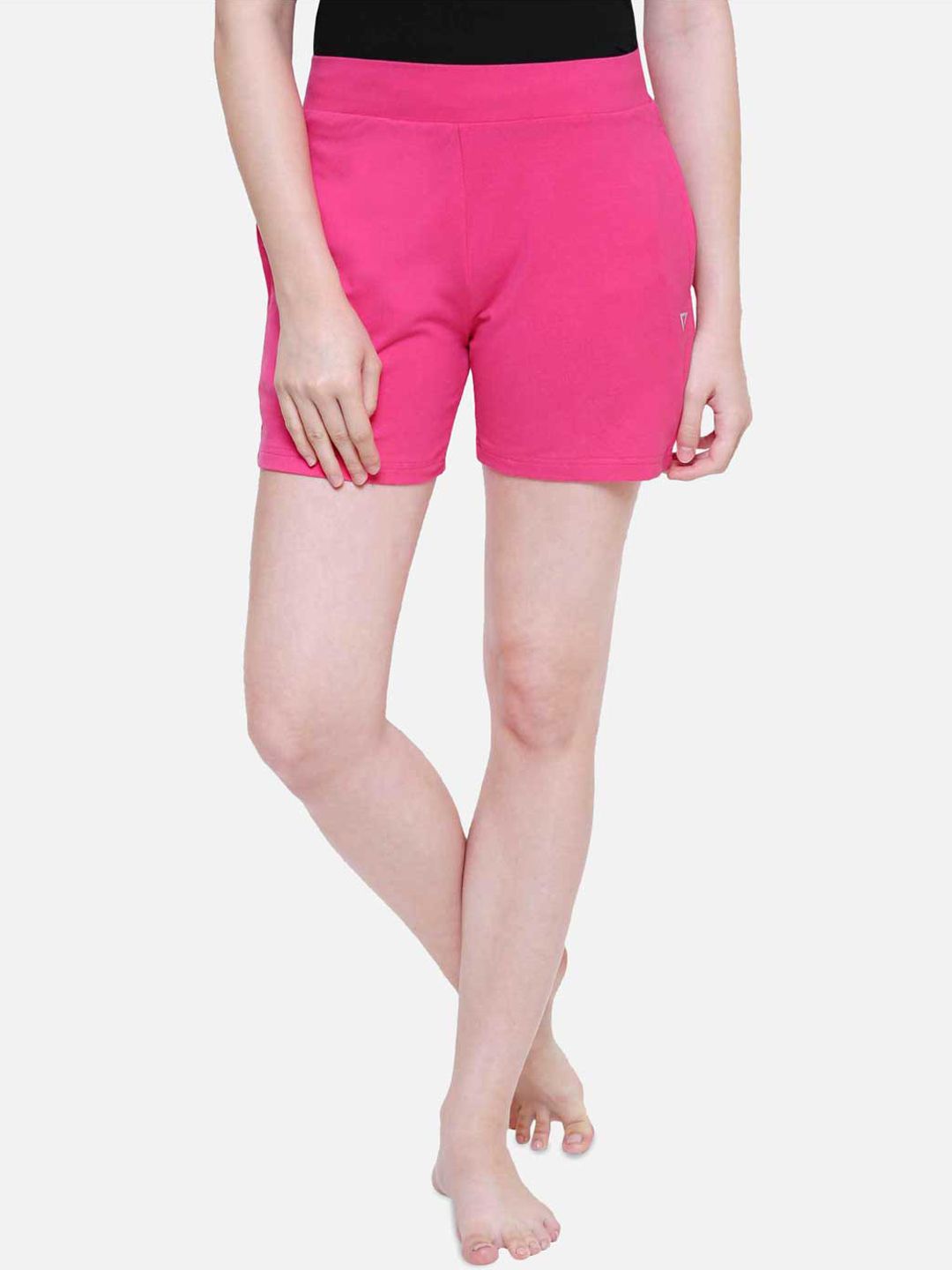 PROTEENS Women Fuchsia Pink Solid Lounge Shorts Price in India