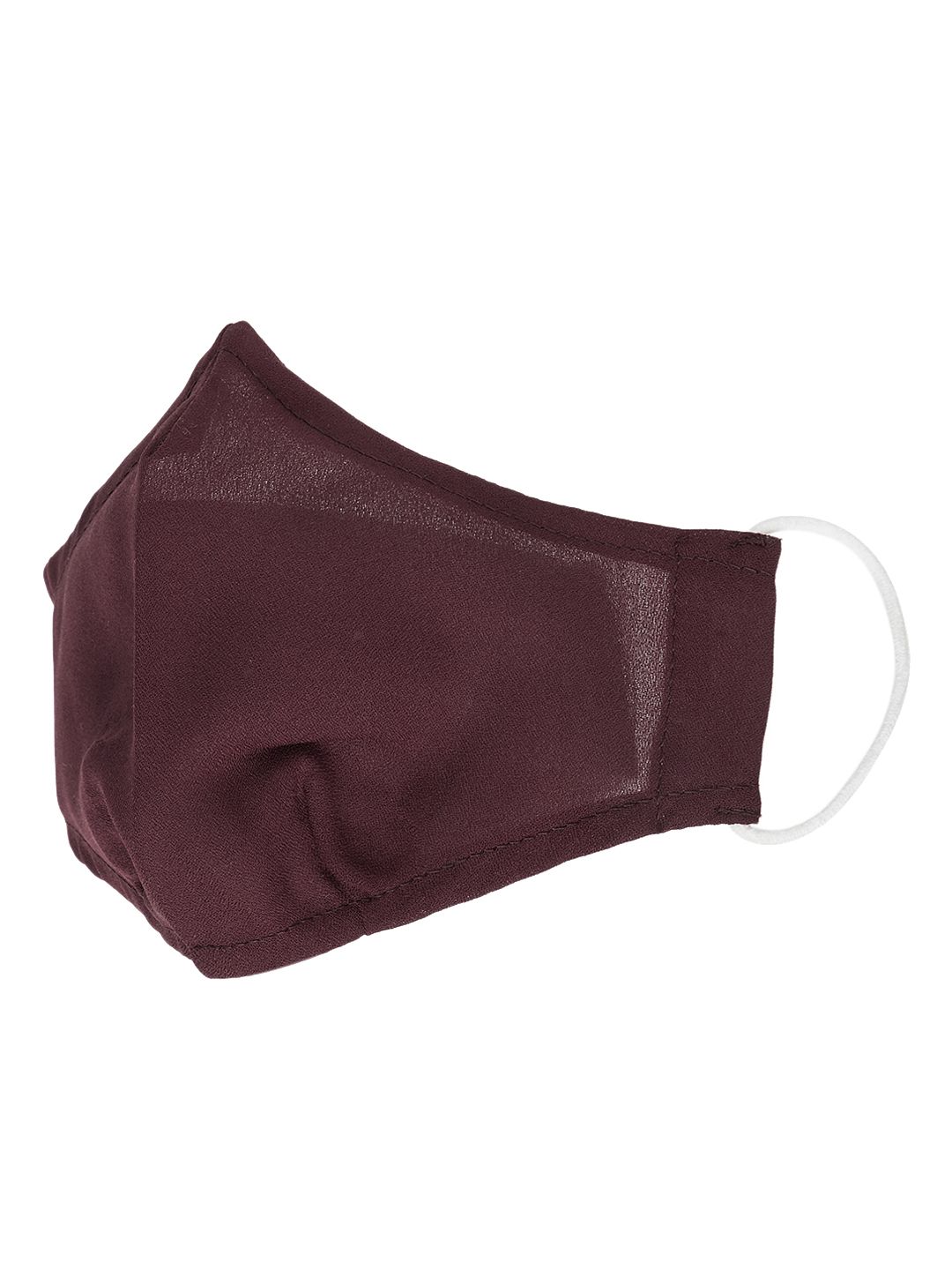 Imfashini Women Burgundy Solid Reusable 2-Ply Protective Outdoor Mask Price in India