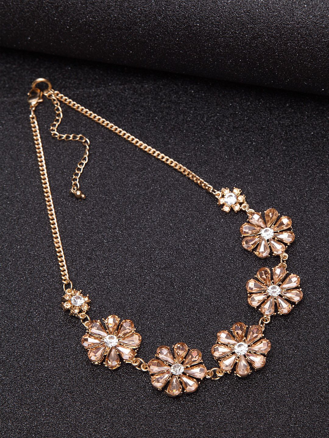 Madame Rose-Gold Plated Metal Necklace Price in India