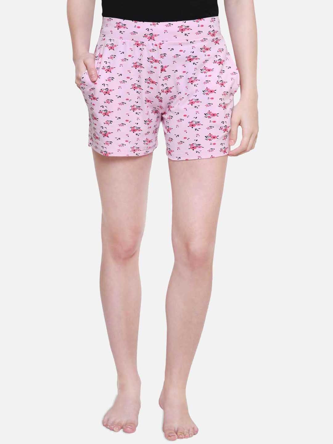 PROTEENS Women Pink Printed Lounge Shorts Price in India