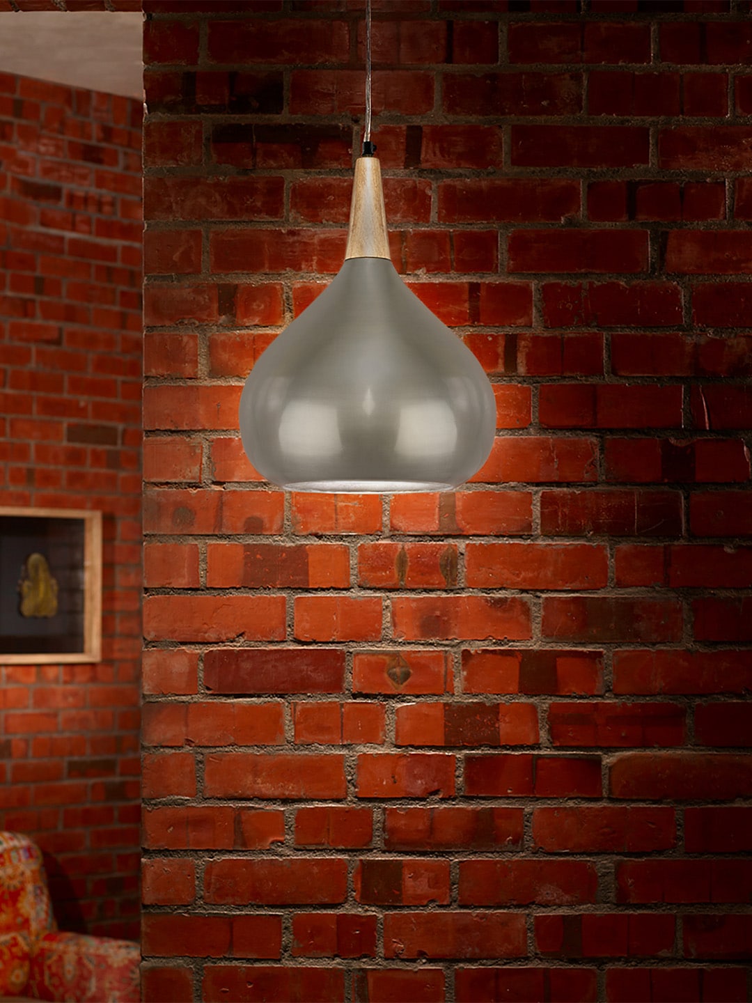 ellementry Grey Solid Pendant Wall or Ceiling Lamp Price in India