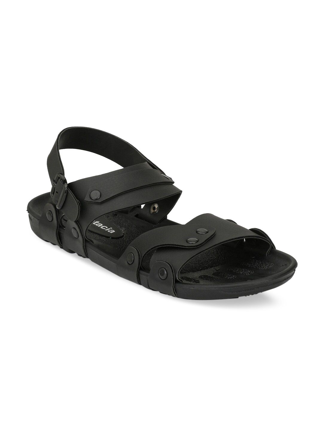 Fentacia Men Black Comfort Sandals