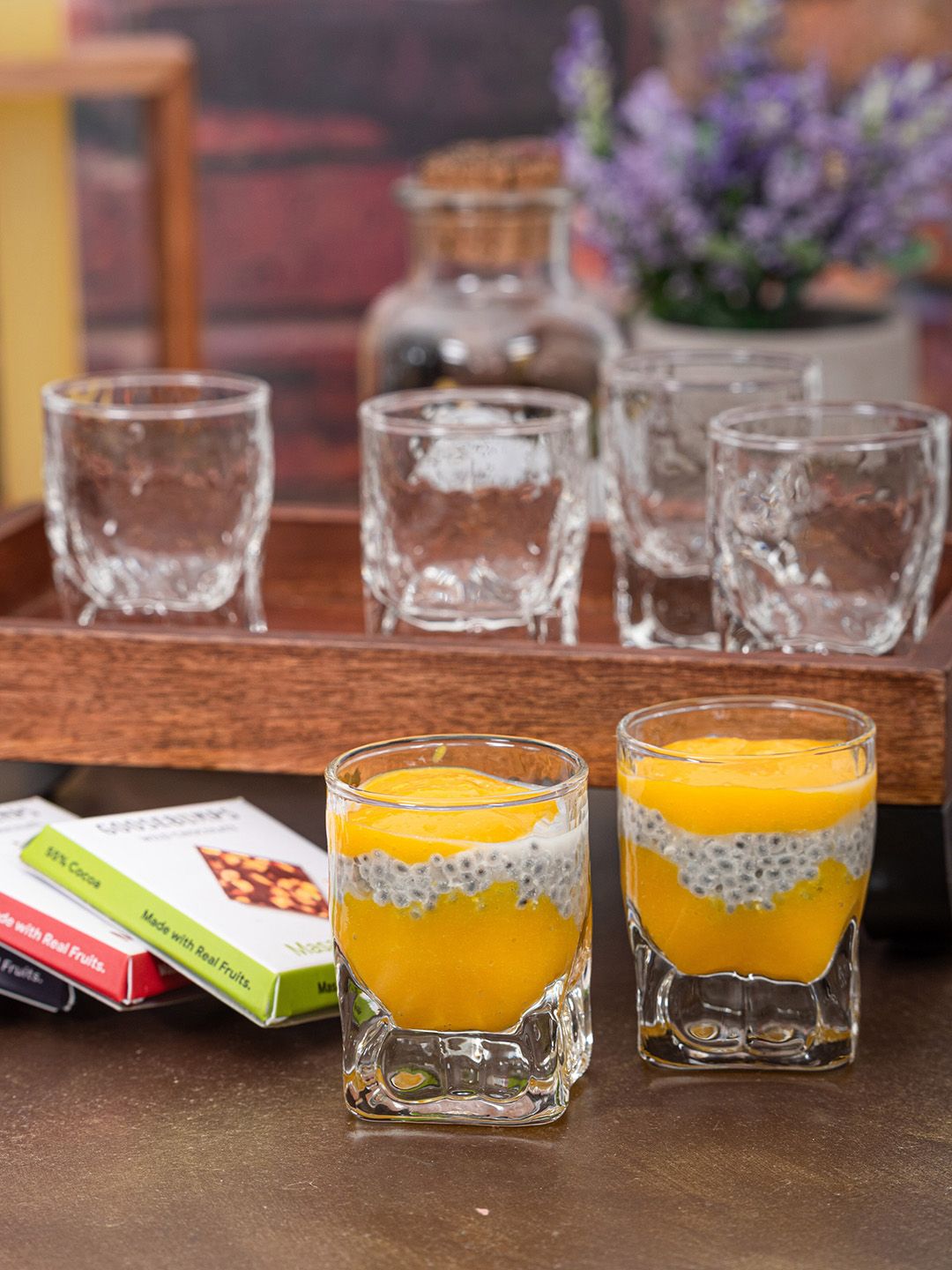 GOODHOMES Set of 6 Transparent Solid Quartz Shot Glasses Price in India