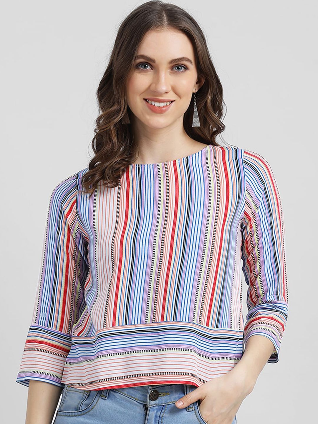 Zink London Women Multicoloured Striped Top