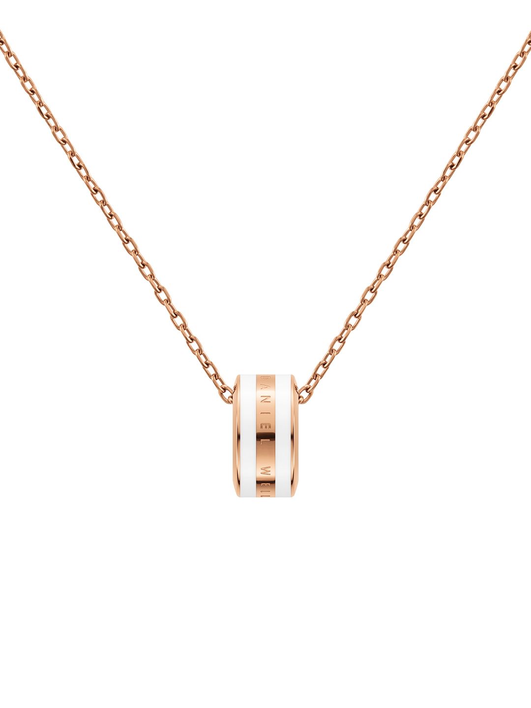 Daniel Wellington Rose Gold-Plated & White Striped Emalie Chain Price in India