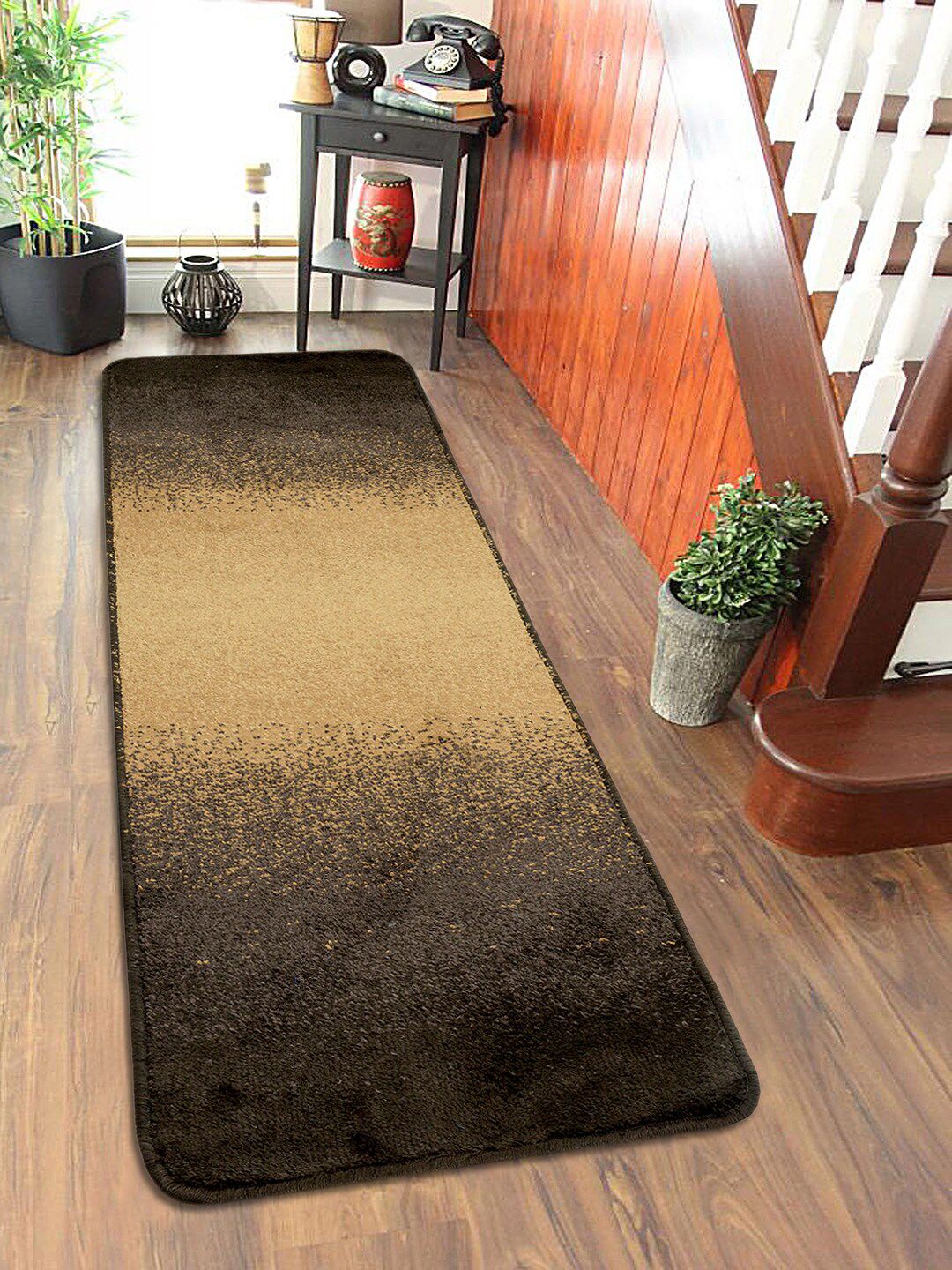 Saral Home Brown Solid Aeon Anti-Skid Floor Runner Price in India