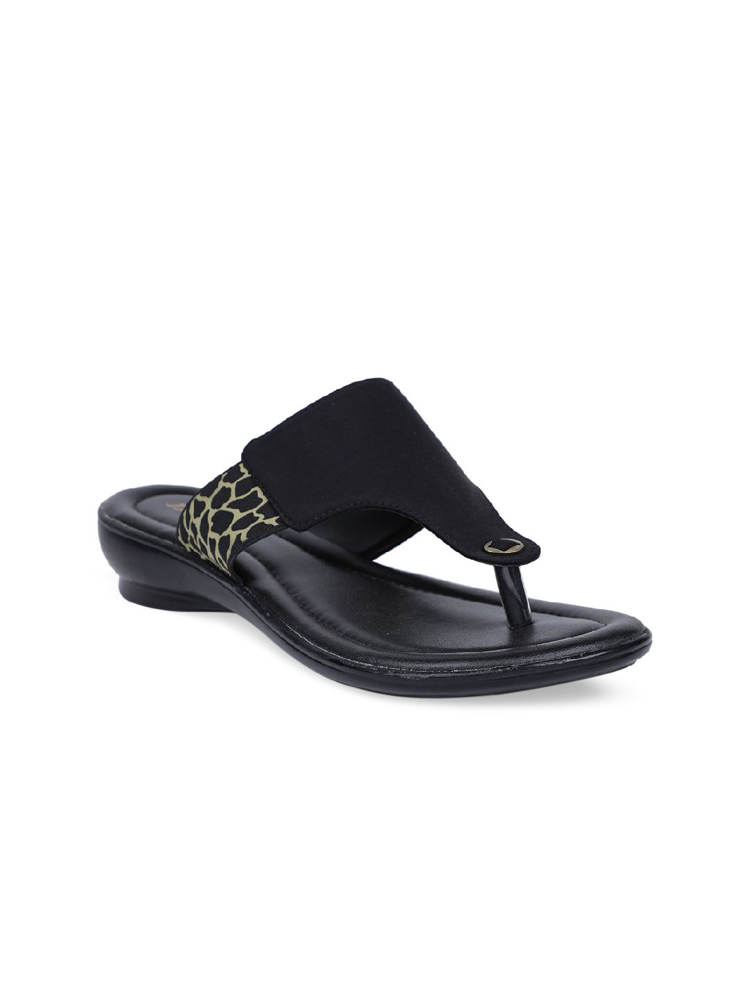 Bata Women Black Printed Sandals Price in India