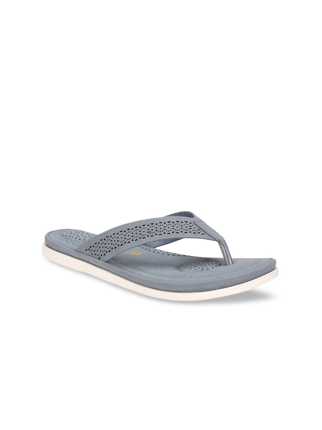 Bata comfit Women Grey Solid Thong Flip-Flops