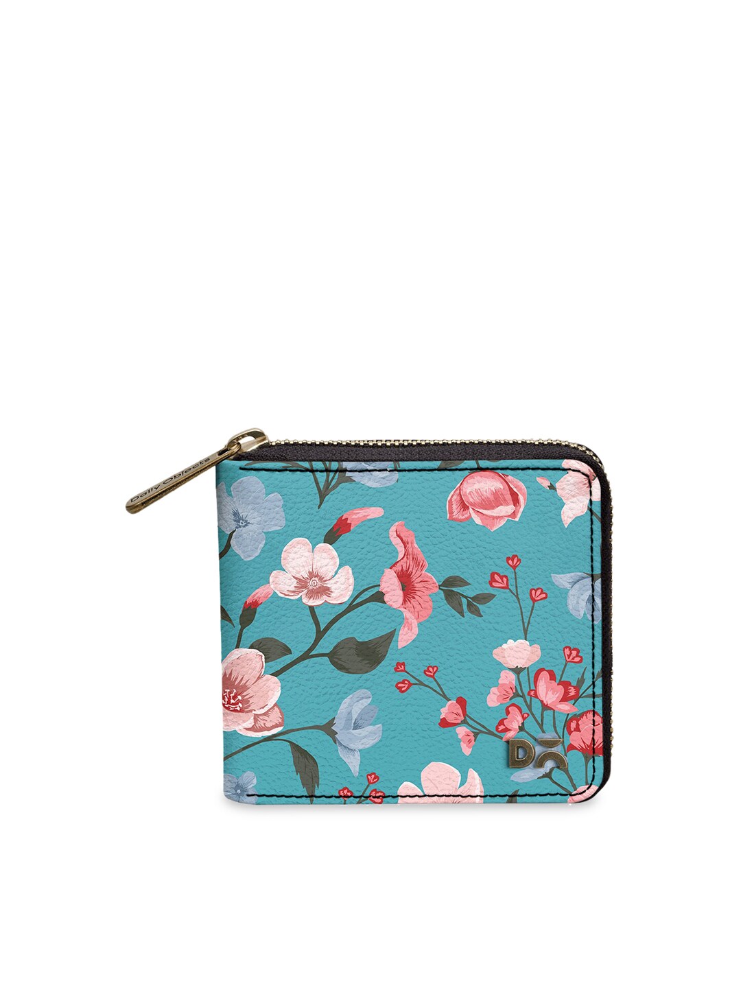 DailyObjects Women Blue & Pink Printed Zip Around Wallet Price in India