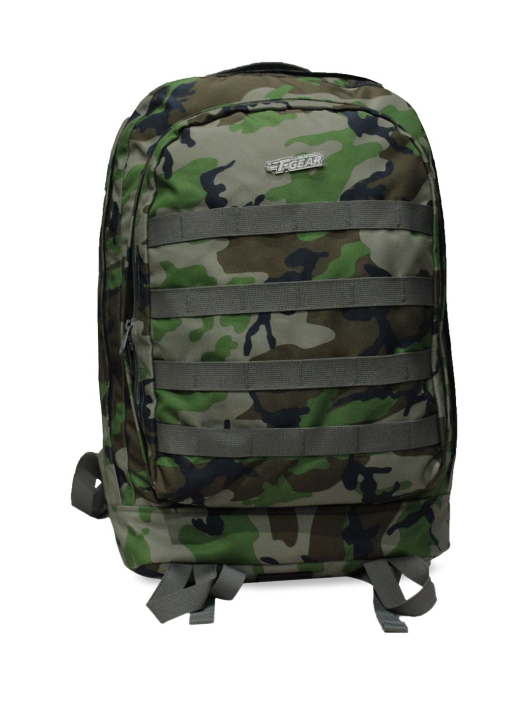 F Gear Unisex Olive Green & Grey Camouflage Backpack Price in India