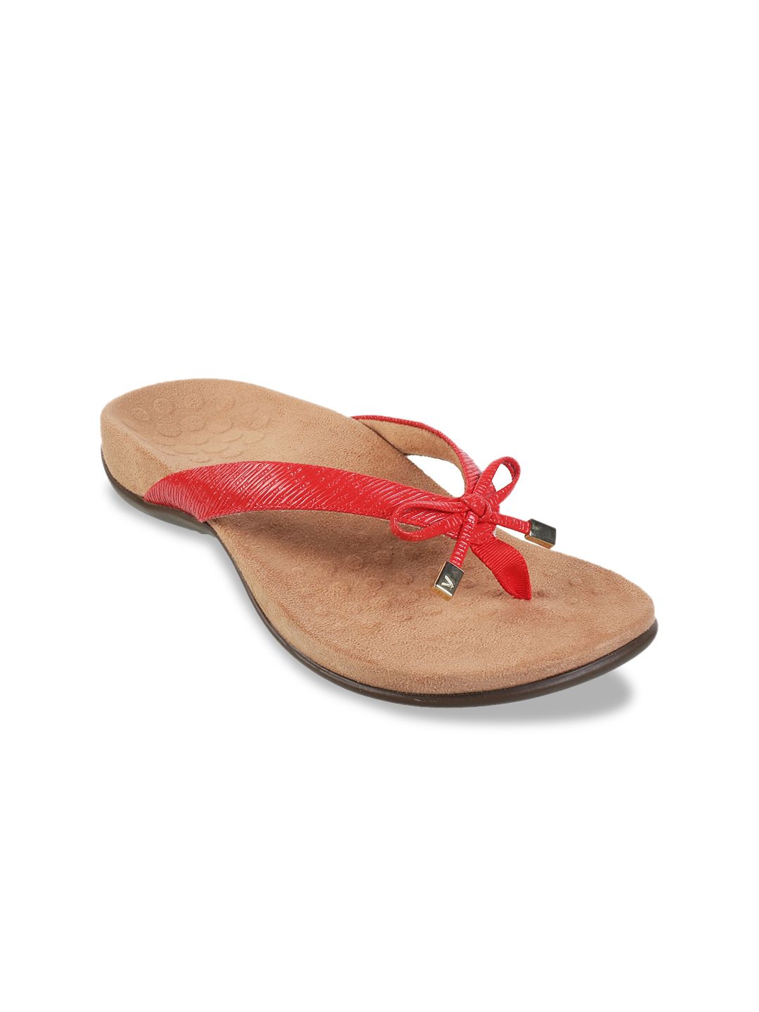 VIONIC Women Red Embellished Sandals Price in India