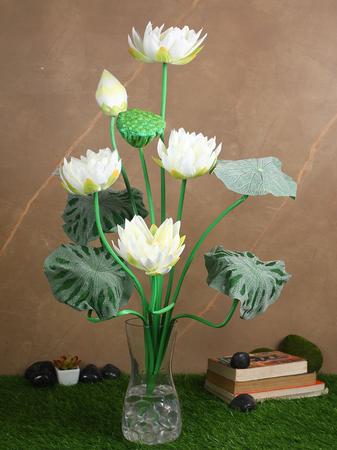 PolliNation White Artificial Lotus Plant Price in India
