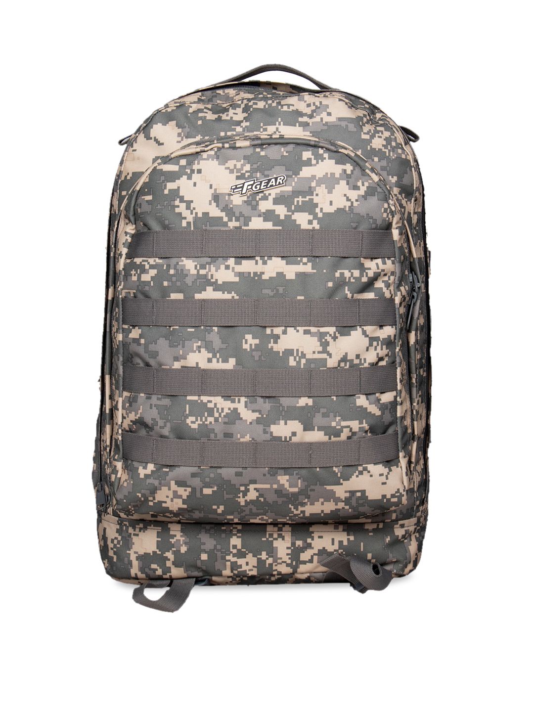 F Gear Unisex Grey & Brown Camouflage Backpack Price in India