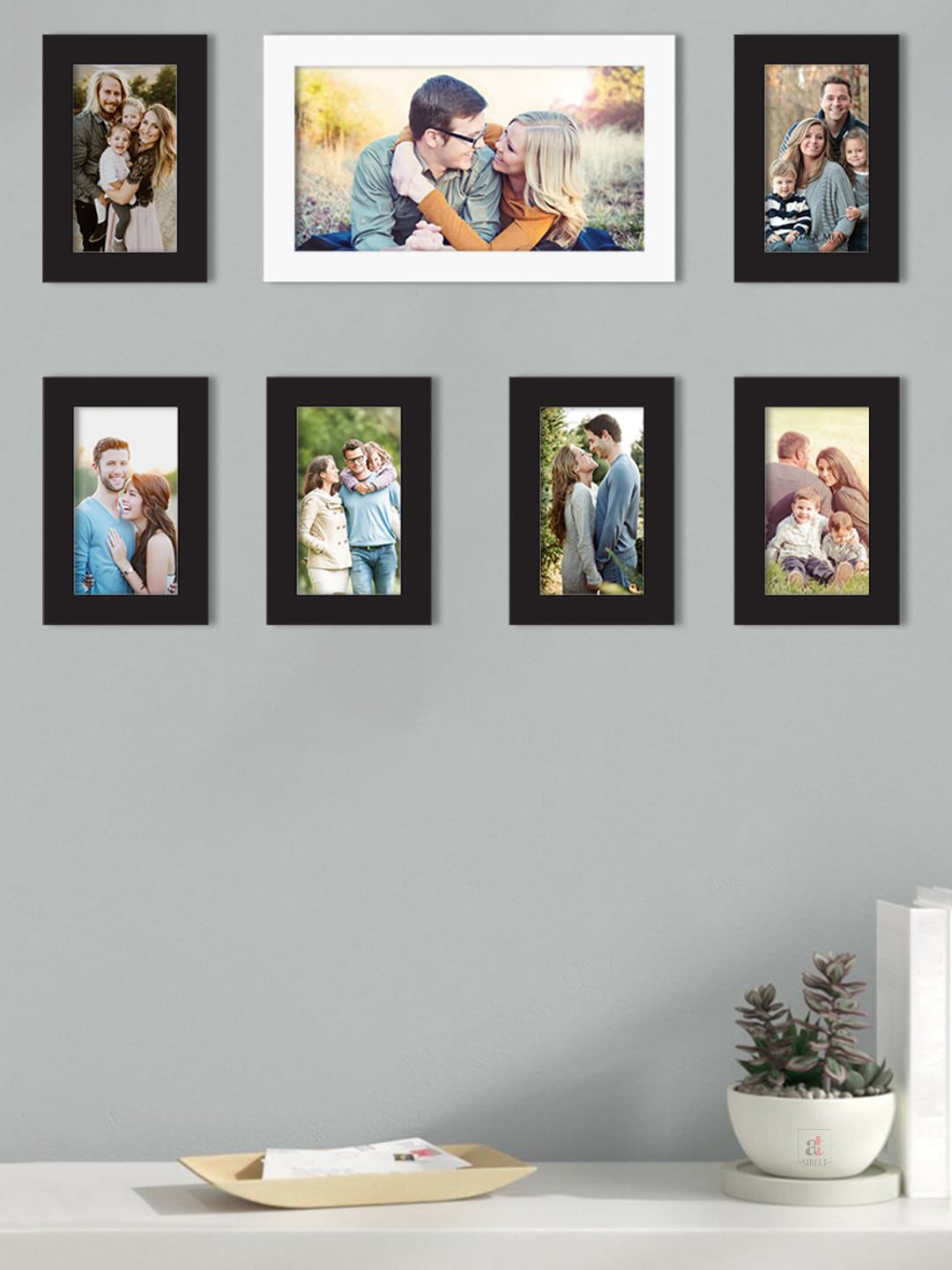 Art Street Set Of 7 Solid Individual Wall Photo Frames Price in India