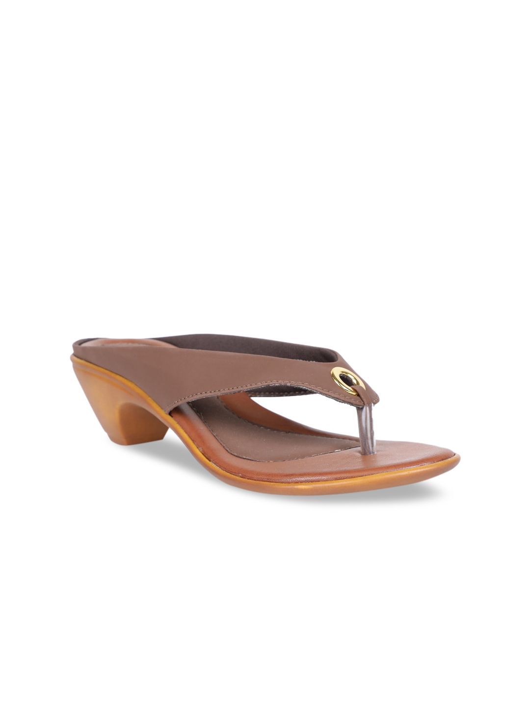 Bata Women Brown Solid Block Heels Price in India