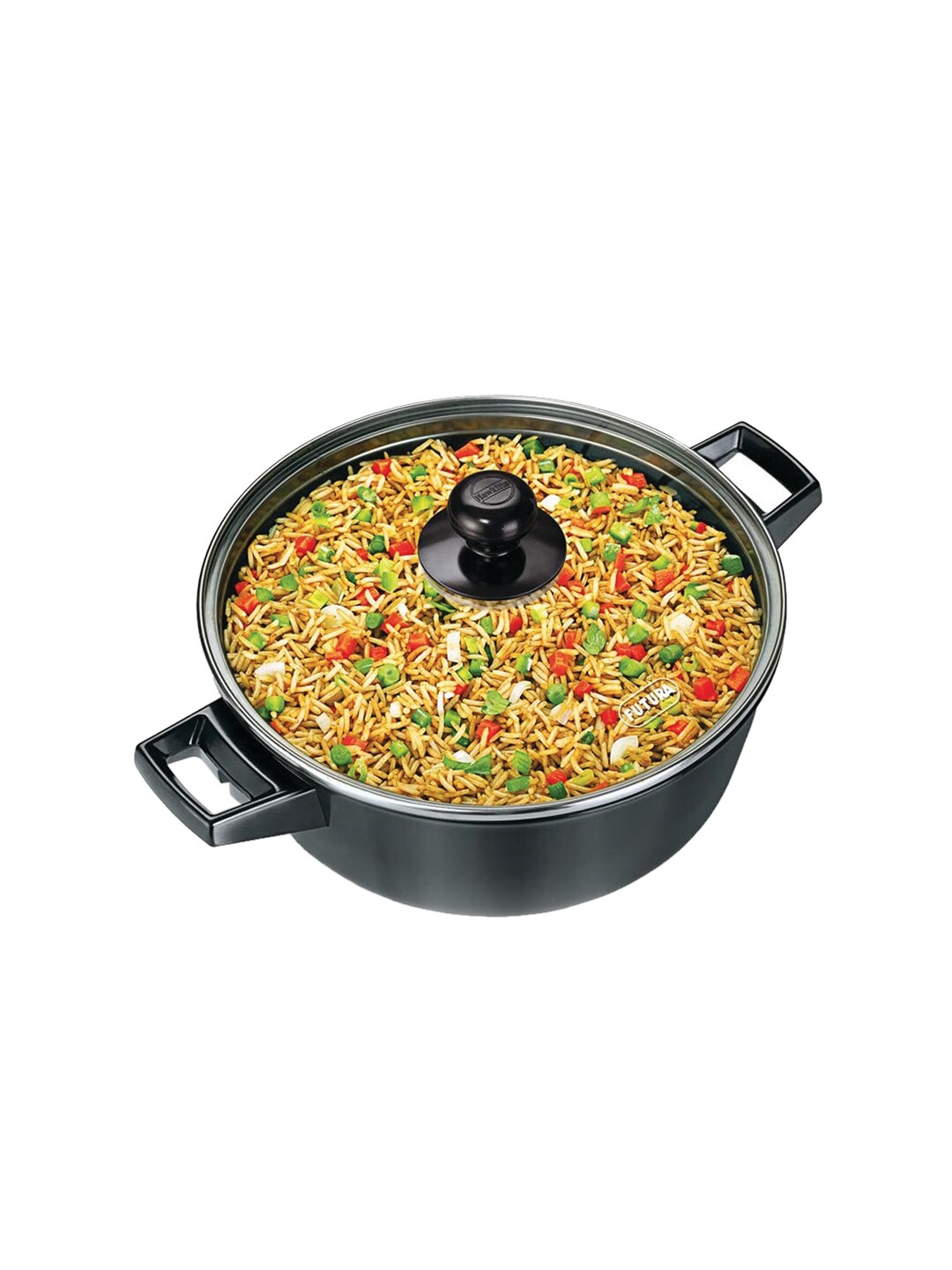 Hawkins Black Futura Nonstick Cook-n-Serve 3 Litres Bowl with Glass Lid Price in India