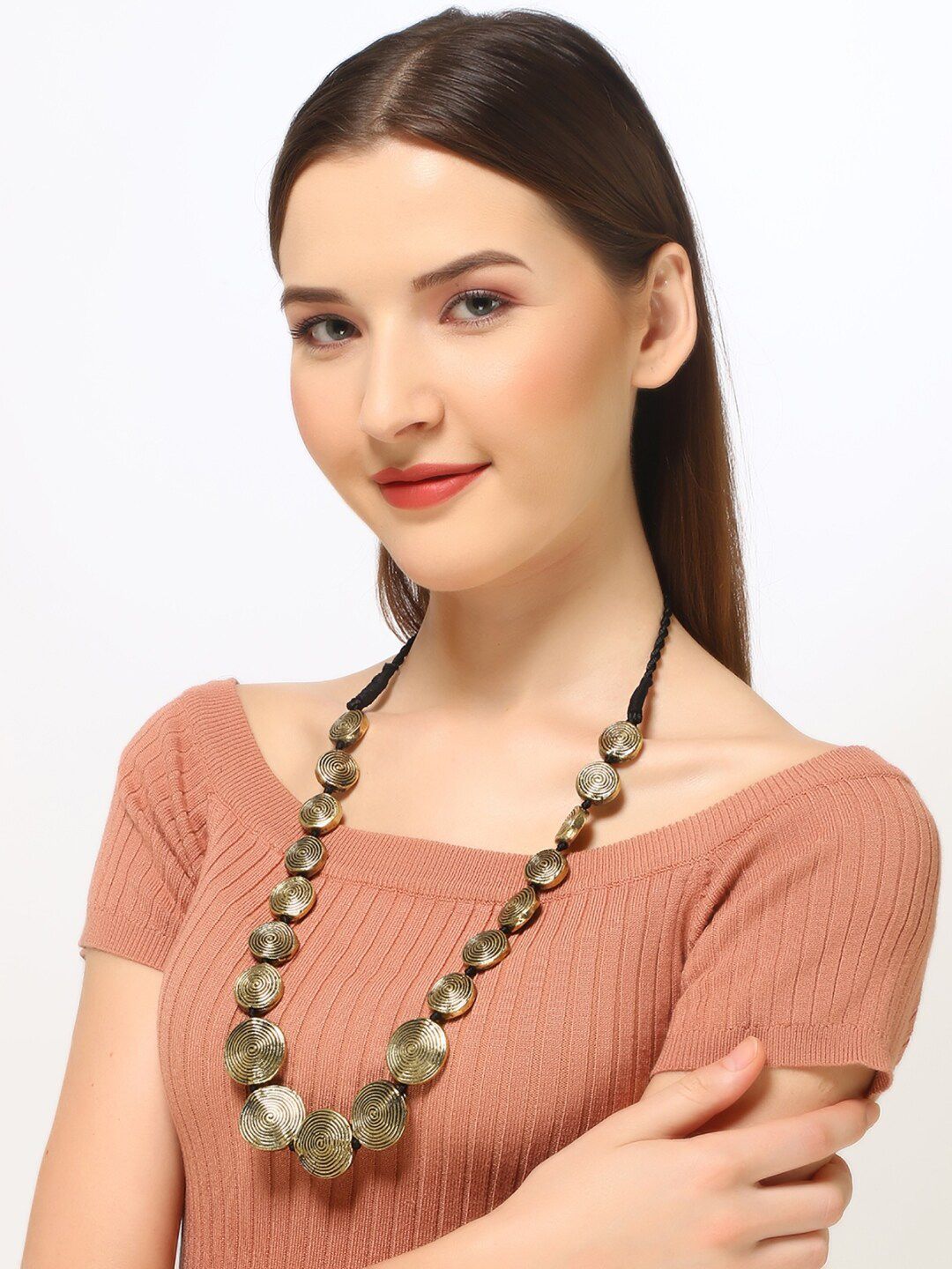 Infuzze Alloy Gold-Plated Tribal Necklace Price in India