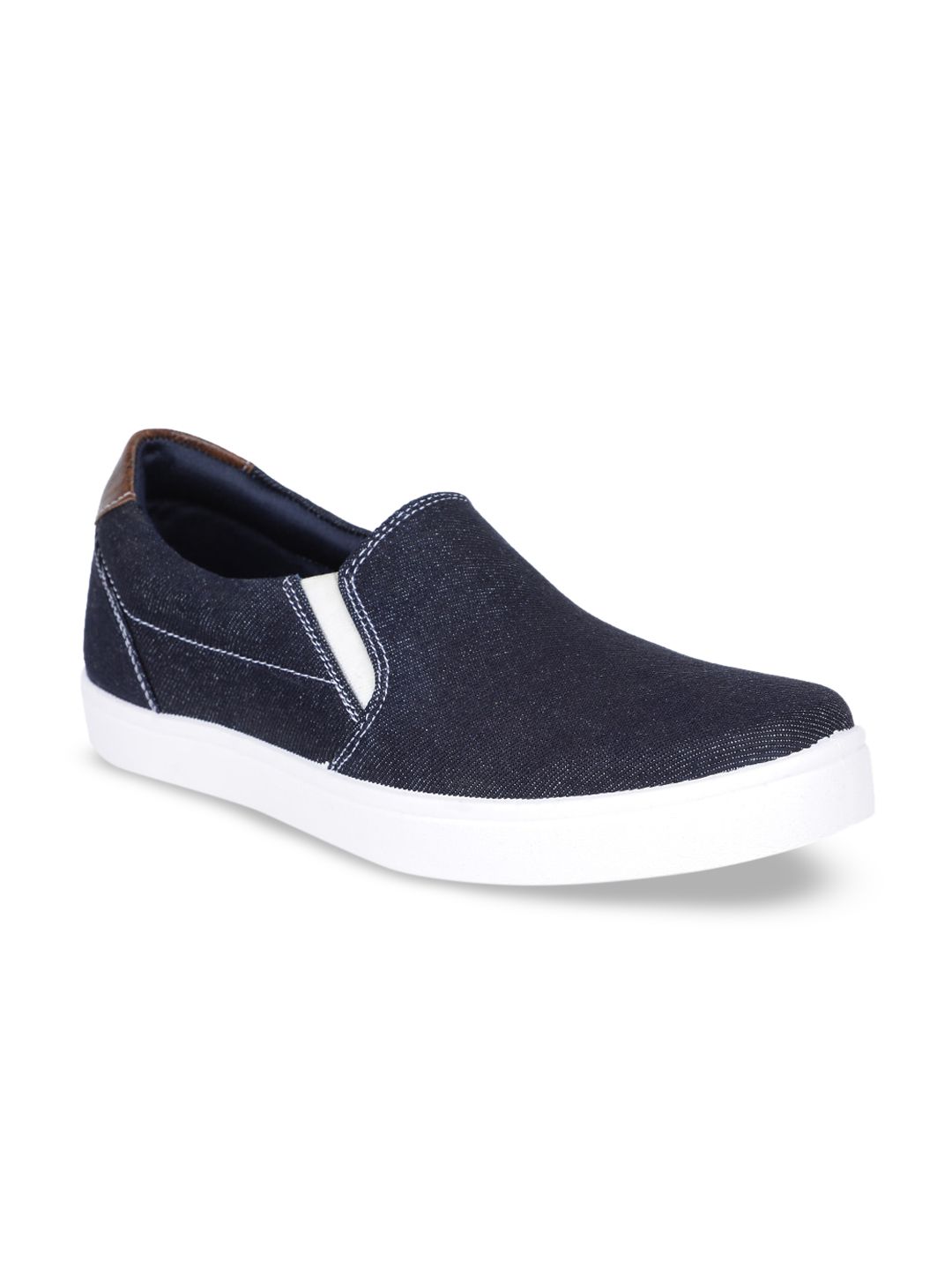 Bata Men Navy Blue Slip-On Sneakers