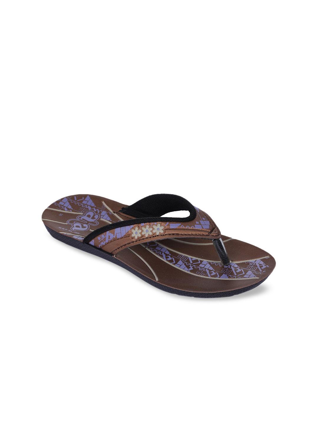 Liberty Women Brown Solid Thong Flip-Flops Price in India