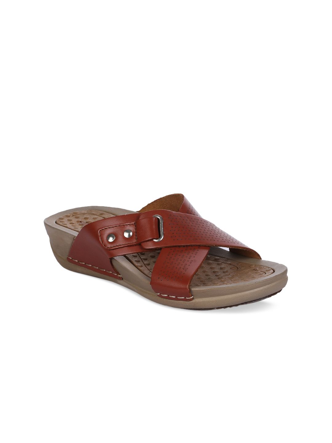 Liberty Women Tan Brown Solid Slip-On Price in India