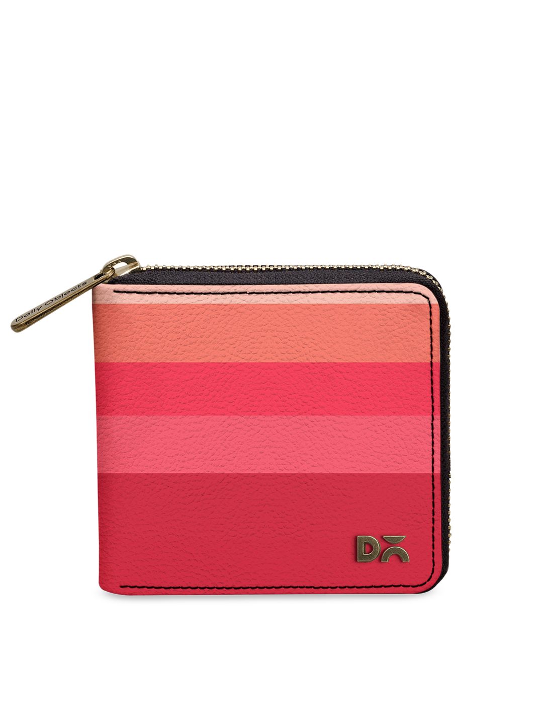 DailyObjects Women Pink Striped Zip Around Wallet Price in India