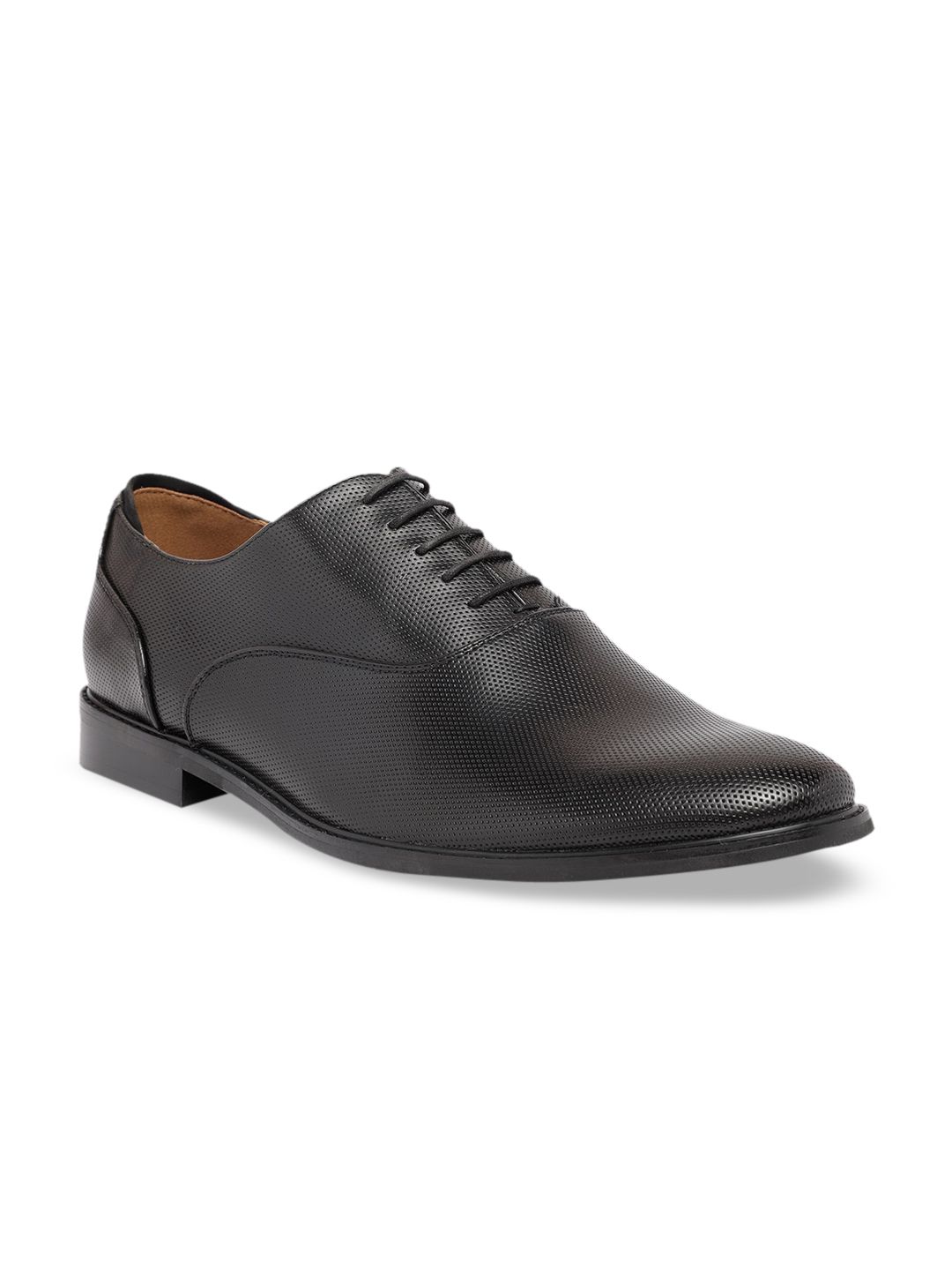 Call It Spring Men Black Textured Formal Derbys