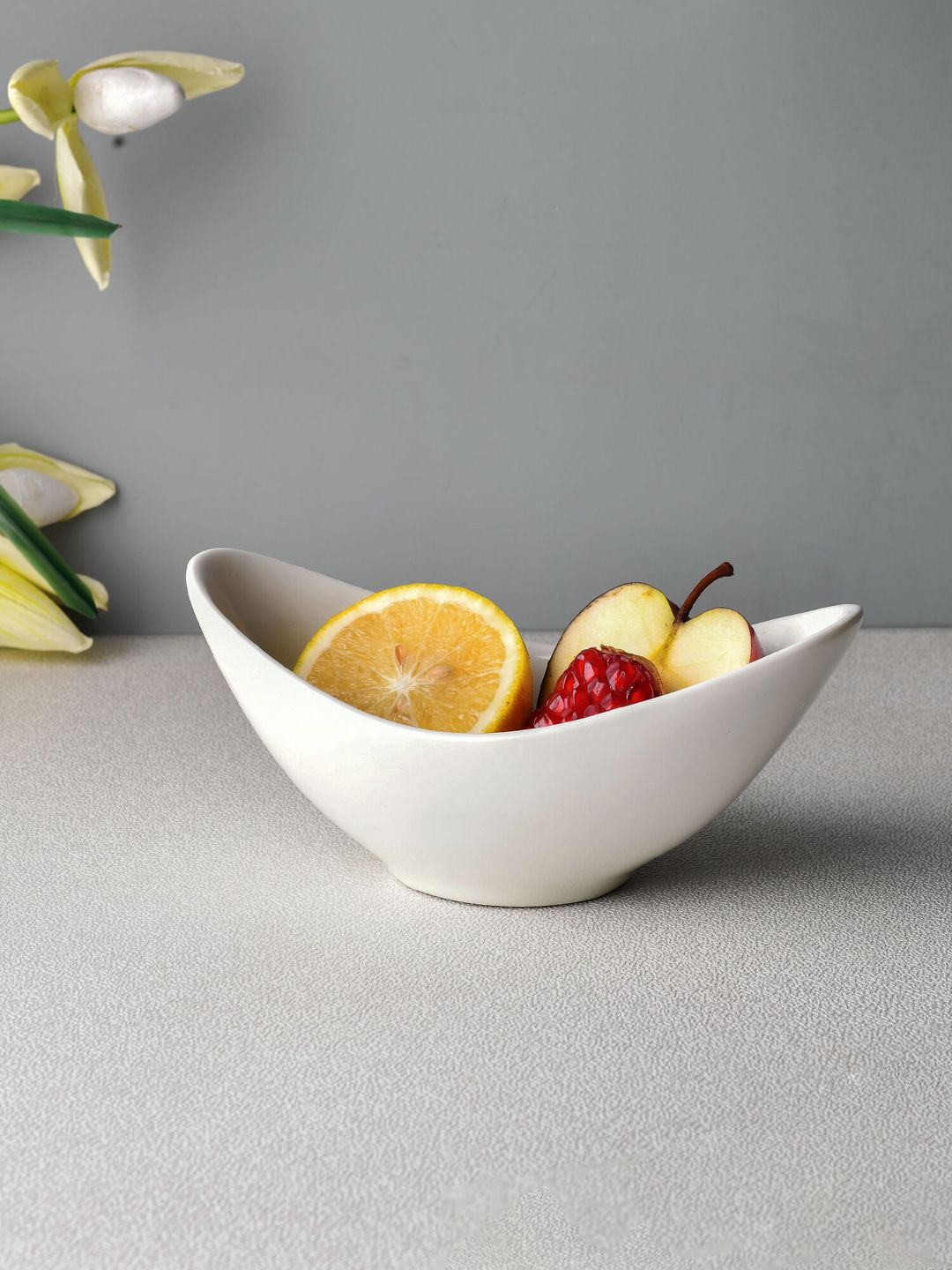 Ariane Set Of 2 White Solid Fine Porcelain Wing Bowls Price in India