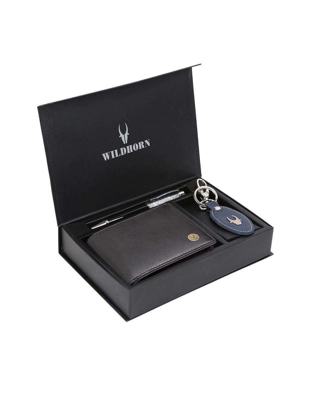 WildHorn Men RFID Protected Genuine Leather Accessory Gift Set