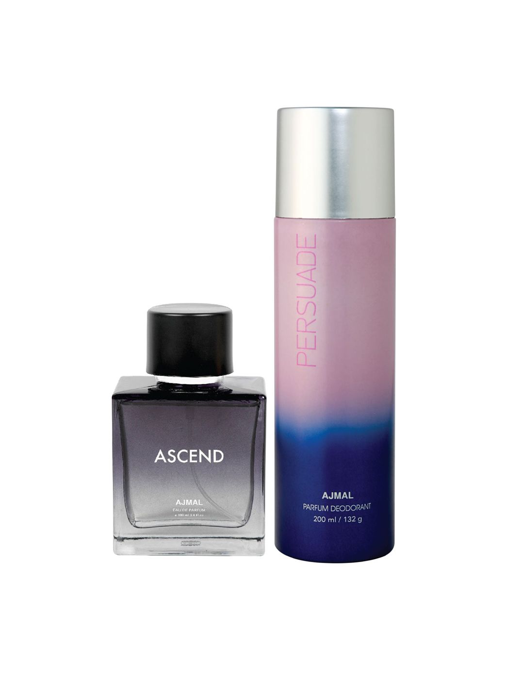 Ajmal Unisex Set of 2 Ascend EDP Perfume Scent for Skin 100ml & Persuade Deodorant 200ml Price in India