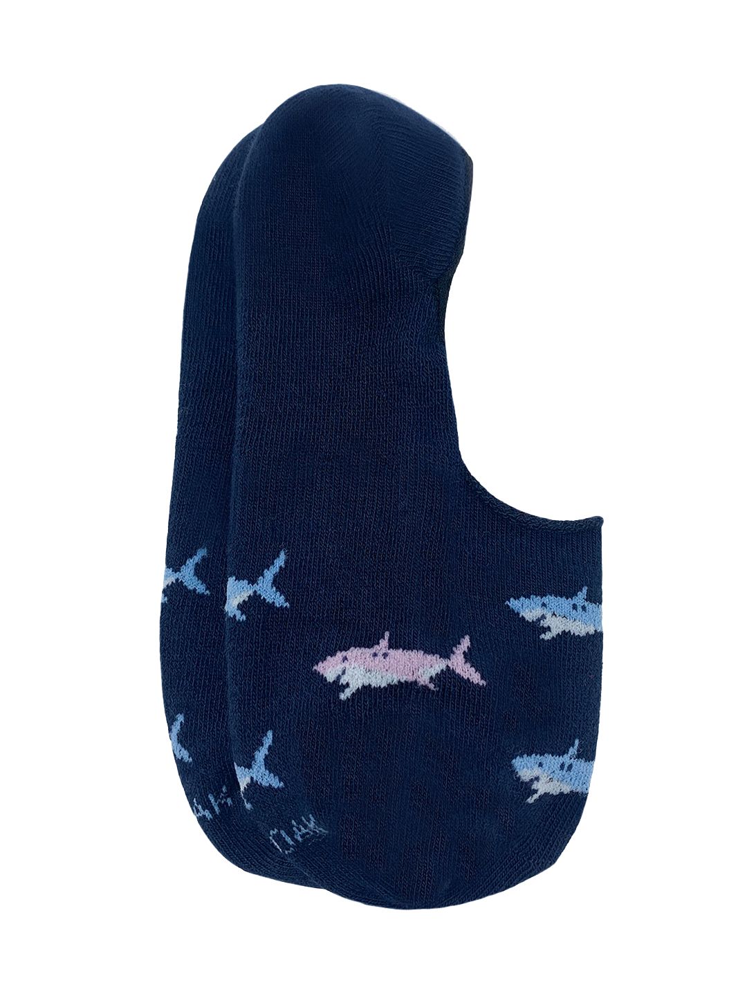 Mint & Oak Men Navy Blue Shark Patterned Show Liners