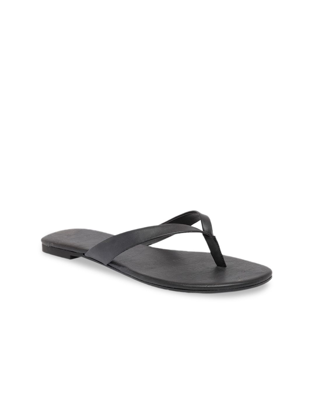 Call It Spring Women Black Solid Thong Flip Flops Price in India