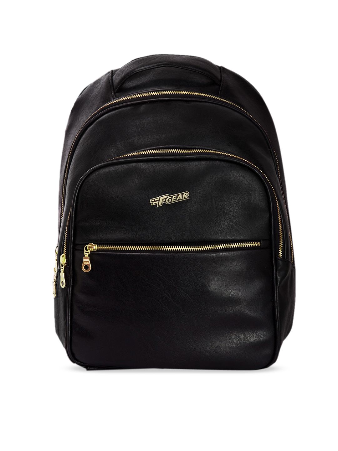 F Gear Unisex Black Solid Backpack Price in India